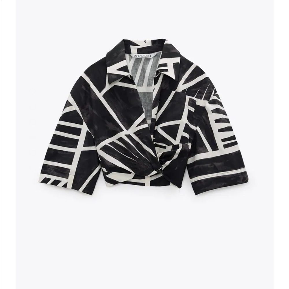 Zara print crop top